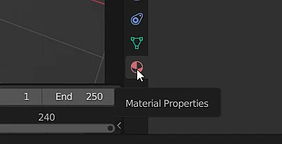 pestaña para aplicar materiales a un objeto y configurarlos