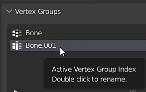 vertex groups to animate 3d model with animation bones in blender