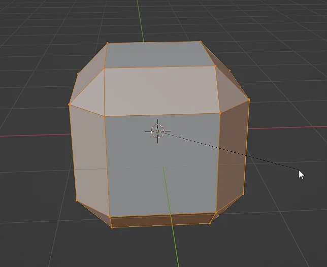 biselado de todas las aristas de un cubo en blender