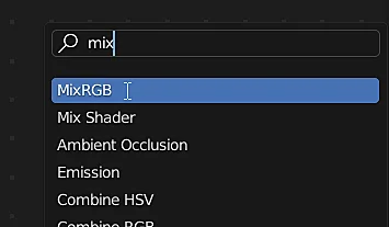 nodo mix rgb que permite mezclar dos texturas en blender