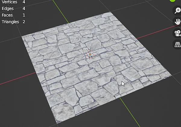 brick texture applied to a plane in blender