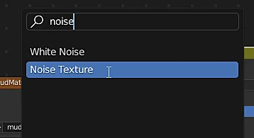 noise node added in Blender