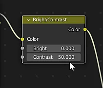 brightness and contrast node in Blender.