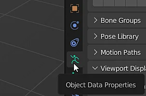 properties tab of an Armature object