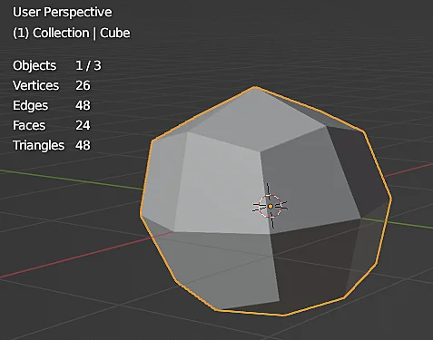 3d model with subdivision surface modifier applied