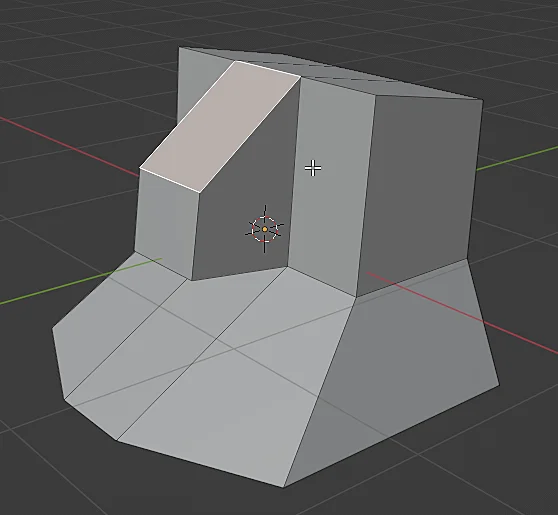 Edit-Modus eines 3D-Modells in Blender.