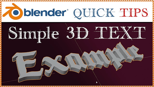 video about how to make simple 3d text in blender