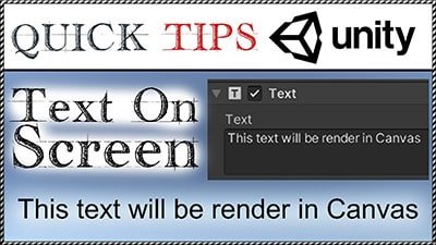 { How to DISPLAY TEXT on screen in Unity } – Text Canvas Component