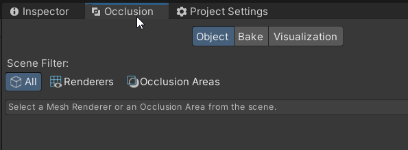 occlusion culling window in Unity