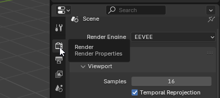 render properties window in blender where you can enable the outline to apply to the 3d models