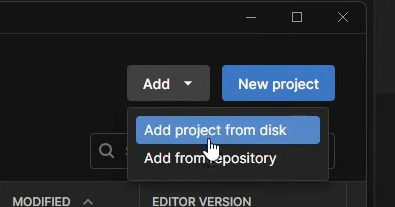 add project from disk option in unity hub to add the renamed unity project