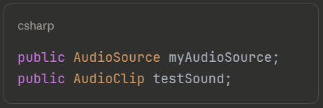 Define public AudioSource and AudioClip variables to create a cooldown timer in Unity - Essential setup for controlling action frequency in your game