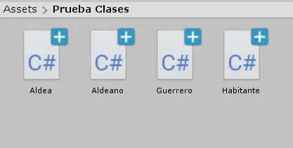 scripts c sharp para implementar un diagrama de clases simple