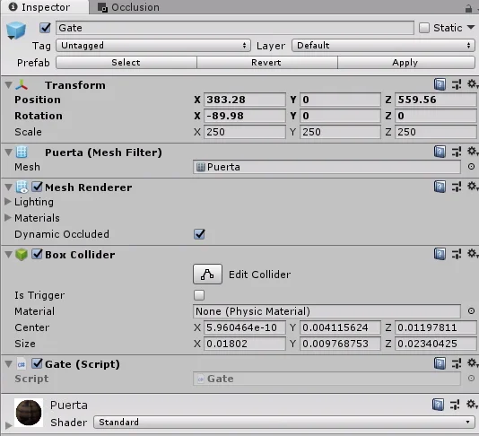 asignacion de script c sharp a gameobject en unity