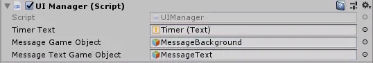 el ui manager va a reflejar las interacciones entre el jugador y los objetos mostrando mensajes en pantalla