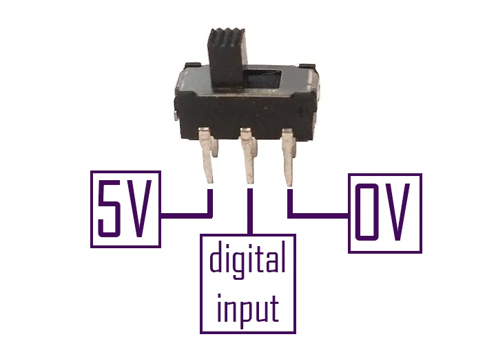 switch de dos posiciones para entradas digitales de arduino