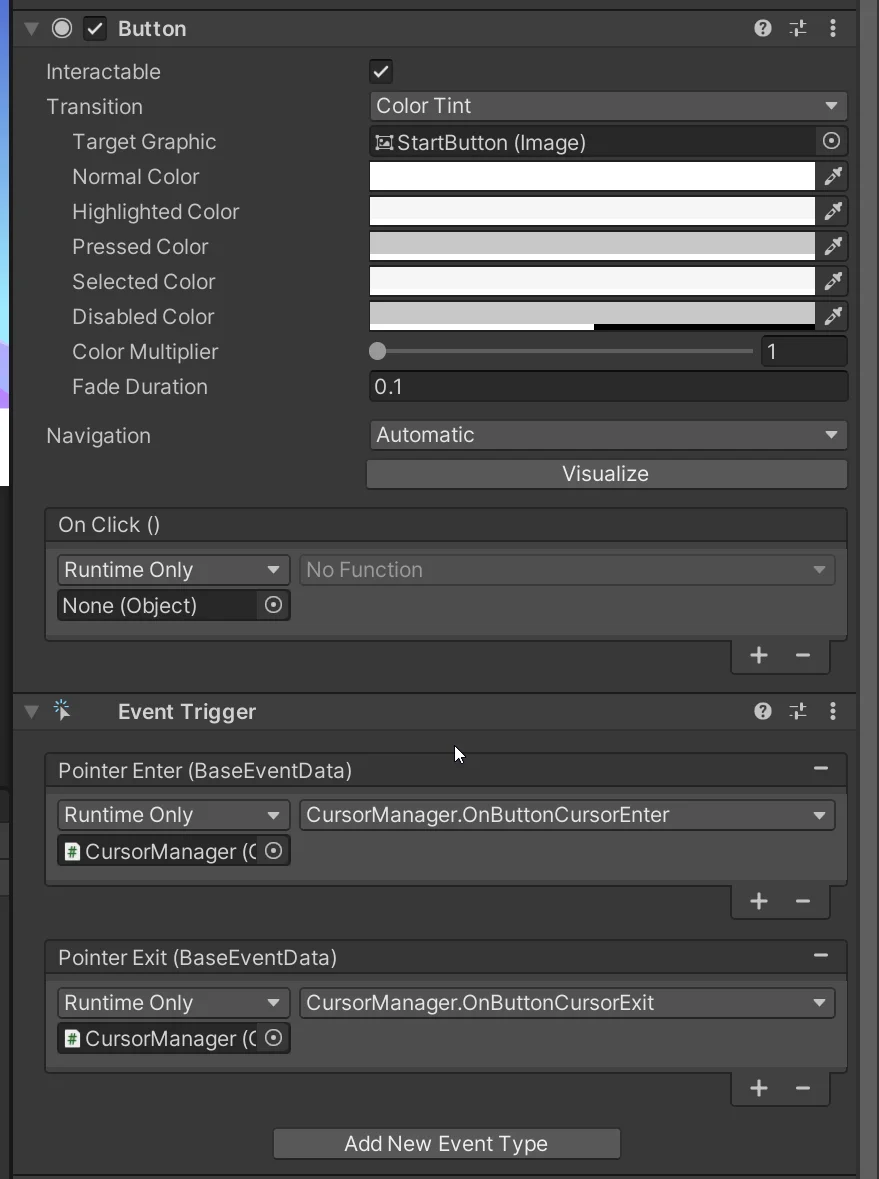 change cursor image when hovering over a button in unity