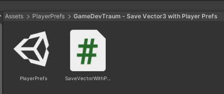 files from a unity package with implemented solution for saving and loading vector3 in unity using playerprefs