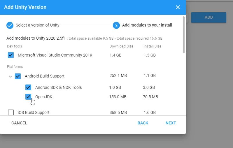 modulo android para unity para compilar juegos y aplicaciones para android, google play