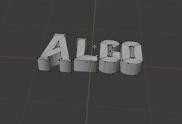 3d letter geometry in blender