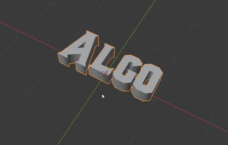 3d-Buchstaben im Blender hergestellt