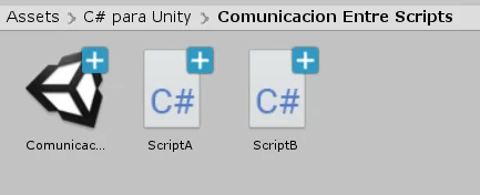 c sharp scripts that communicate with each other in unity