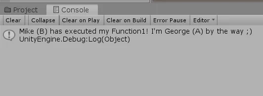 print console messages in unity, scripts that communicate with each other, basic programming unity
