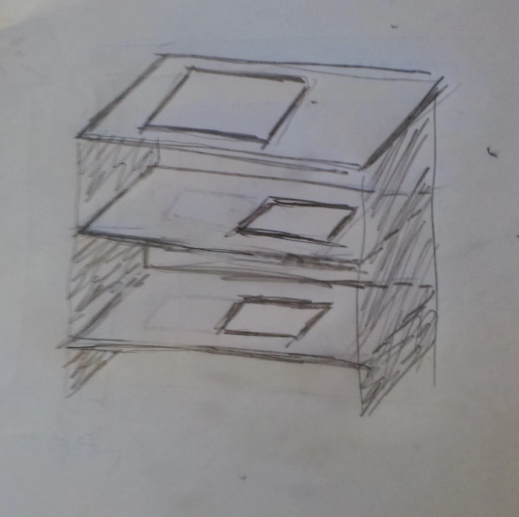 mdf cabinet, draw of the bays for hard disks