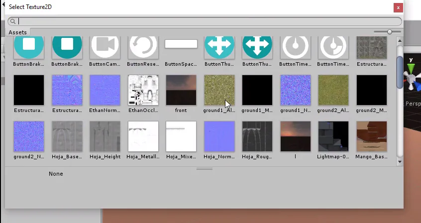 ventana para seleccionar textura albedo y normal para pintar terreno en unity 3d