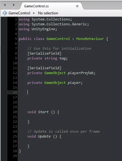 definicion de variables que se encargarán de colocar el prefab aletoriamente unity 3d.