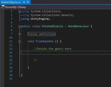 c# script to rotate objects in unity 3d, fixedupdate method